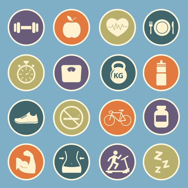 Health and Fitness icon - Vector, imagen