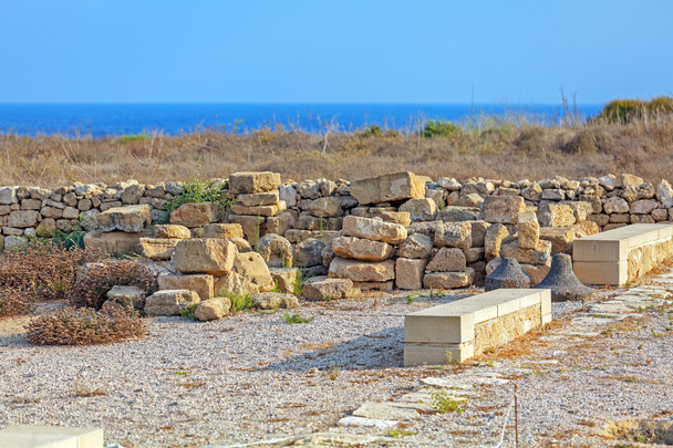 Mosaïques anciennes dans le site archéologique, Paphos, Chypre
 - Photo, image