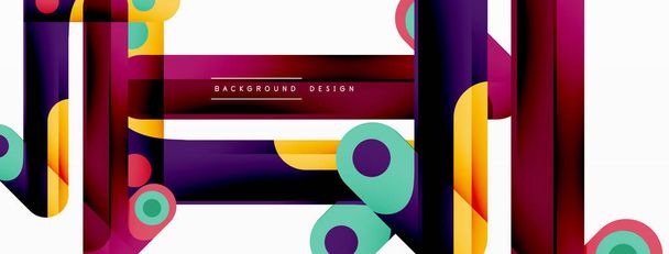 Farbenfrohe dynamische Streifenkomposition. Linien geometrische kreative abstrakte Hintergrund für Tapete, Banner oder Landung - Vektor, Bild