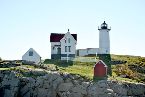 Cape Neddick (Nubbles), Lighthouse, Maine, EUA
 - Foto, Imagem