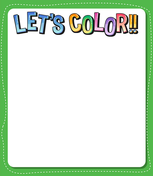 Шаблон таблиц с цветной иллюстрацией - Вектор,изображение