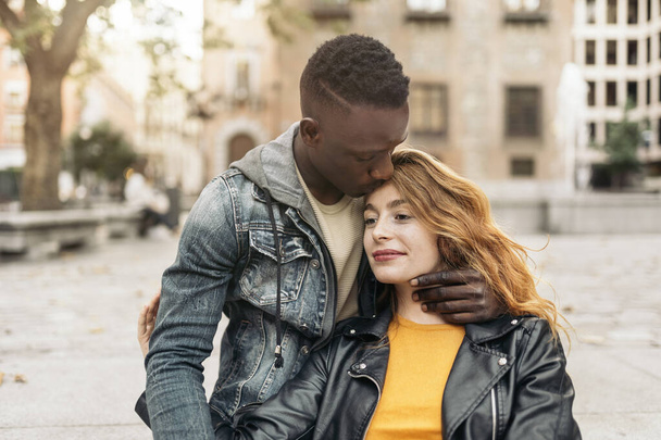 Loving Beautiful Multiethnic Young Couple - Valokuva, kuva