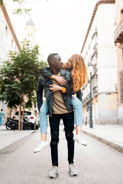 Loving Beautiful Multiethnic Young Couple - Valokuva, kuva