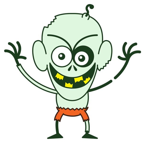 Zombie in a very intimidating mood - Vector, Image