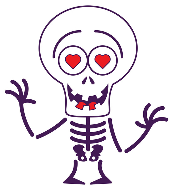 σκελετός στην αγάπη - Διάνυσμα, εικόνα