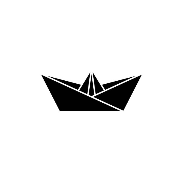 Origami barco icono diseño plantilla vector aislado ilustración - Vector, imagen