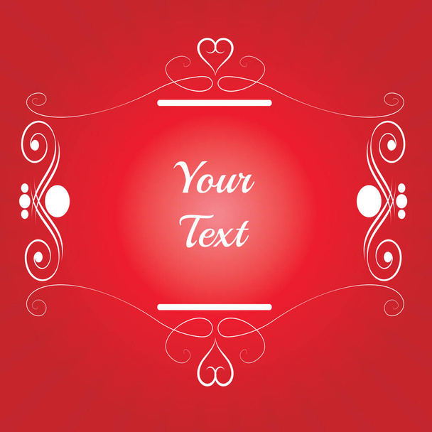 Vector Frame-Red és White-Add Text - Vektor, kép