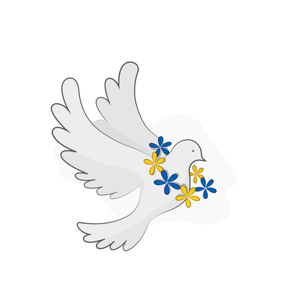 illustrazione vettoriale simbolo di pace, presagio di pace, pregare per l'Ucraina, fermare la guerra - Vettoriali, immagini
