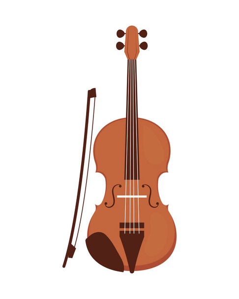 violin music instrument - Vetor, Imagem