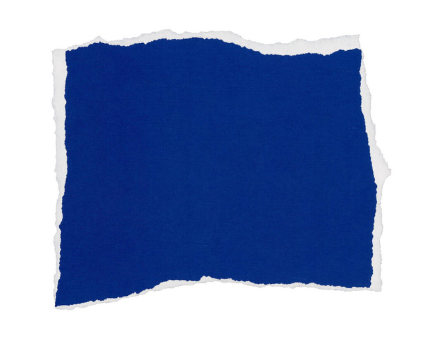 コピースペースのある青い紙のタグラベル - 写真・画像