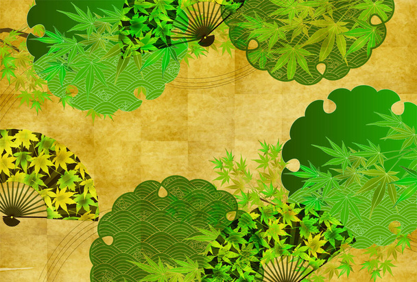 čerstvý zelený Javorové listy pozadí  - Vektor, obrázek