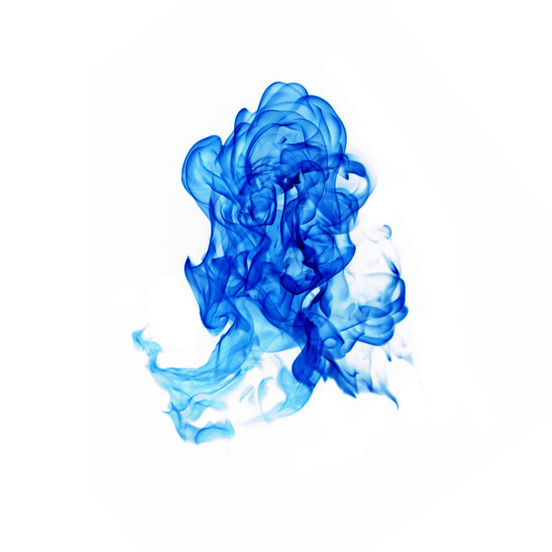 Modré plameny izolované na bílém pozadí - Fotografie, Obrázek