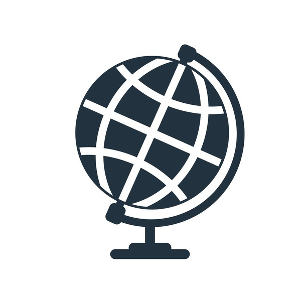 Maan ikoni. trendikäs tasainen tyyli eristetty valkoisella taustalla. Earth symboli sivuston suunnittelu, logo, sovellus, käyttöliittymä. Vektoriesimerkki. - Vektori, kuva