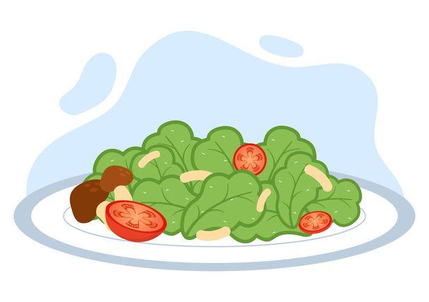 Food at Each Meal with Health Benefits, Balanced Diet, Vegan, Nutritional and the Food Should be Eaten Every Day in Flat Background Illustration - Vector, Image