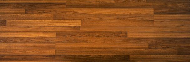 Panorama Holz Laminat Muster Textur Hintergrund. Holzboden Parkett braun Farbe Hartholz - Foto, Bild