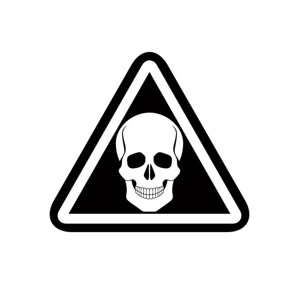 Знак предупреждения черепа, вектор
. - Вектор,изображение