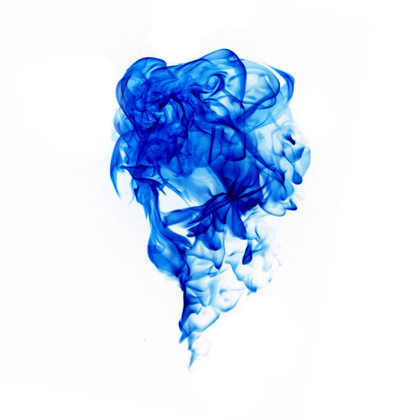 blue flames isolated on white background - Photo, image