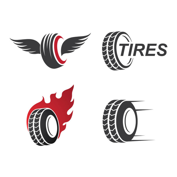 Tires illustration logo vector template - Vector, Image