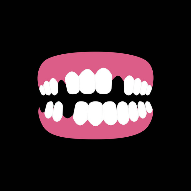 Denture icon vector flat design - Vector, Image