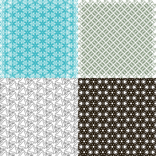 Set of abstract vintage geometric wallpaper pattern background. Vector - Vector, Image