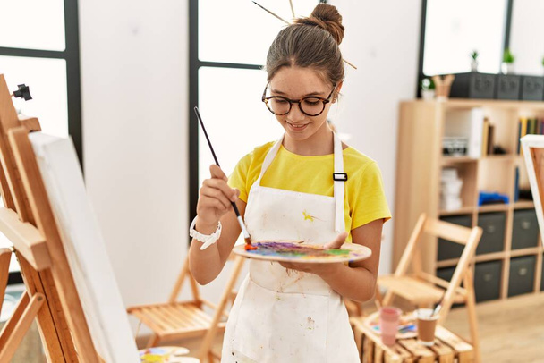 Adorable girl smiling confident drawing at art studio - Φωτογραφία, εικόνα