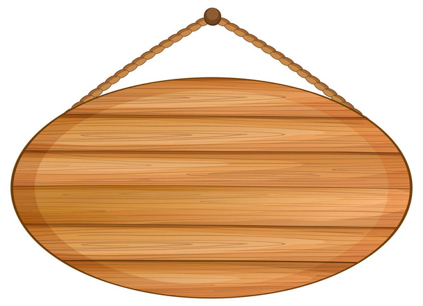 Κενό ξύλινο πανό πινακίδας απομονωμένη εικόνα - Διάνυσμα, εικόνα