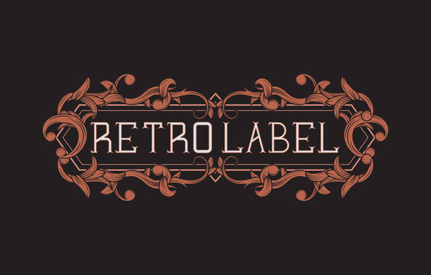 Vintage frame label with decorative ornament. Vector ornament for vintage luxurious concept, labels, banner and sticker. - Wektor, obraz