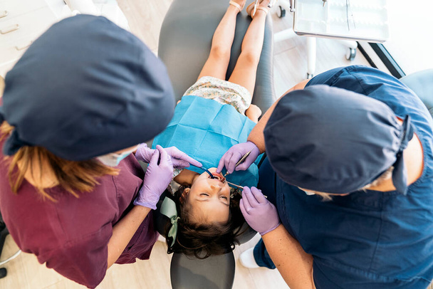 Young Girl During Checkup in Dentist - Photo, image