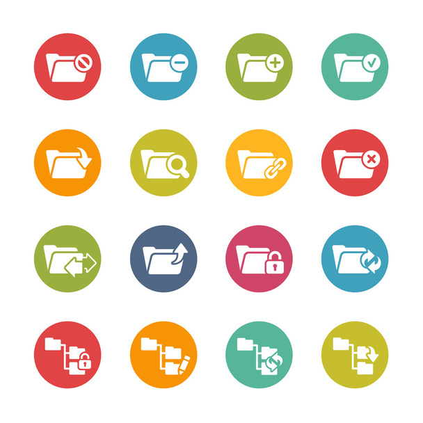 Folder Icons - 1 -- серия цветов
 - Вектор,изображение