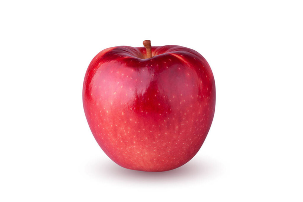 Taze kırmızı elma meyvesi beyaz arkaplanda izole edilmiş. - Fotoğraf, Görsel