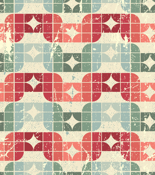 Векторный изношенный текстильный геометрический рисунок, декоративный квадрат
 - Вектор,изображение