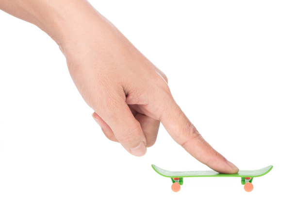 Finger skateboards isolé sur fond blanc - Photo, image