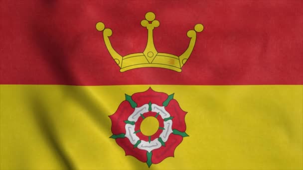 Zászló of the English County of Hampshire in South East of England - Felvétel, videó