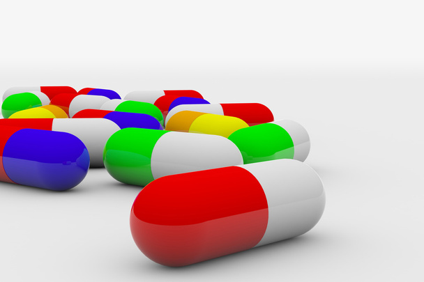 Colorful pills - Zdjęcie, obraz