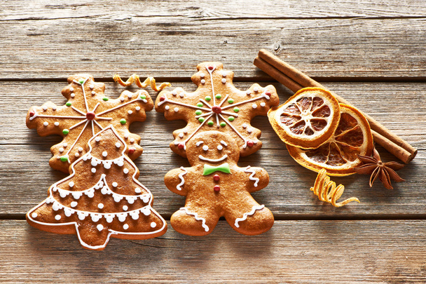 Christmas gingerbread cookies - Фото, изображение