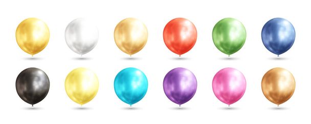 Realistické barevné balónky 3D vektorové ilustrace - Vektor, obrázek