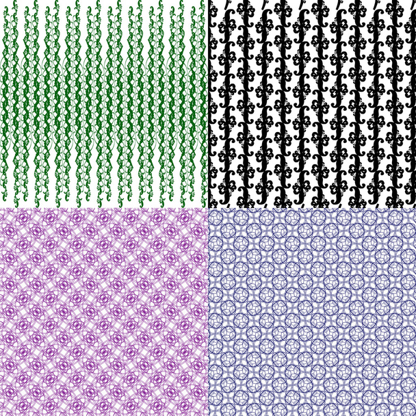 Set of abstract vintage geometric wallpaper pattern background. Vector - Vektor, Bild