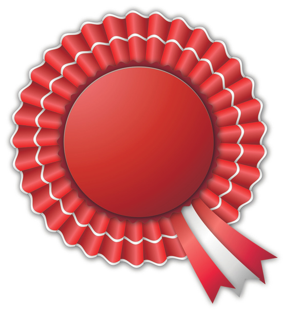 Red and White Rosette - Photo, Image