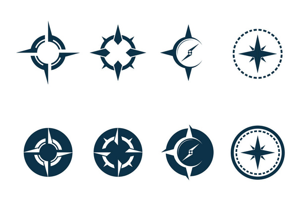 Bussola logo e simbolo icona vettoriale - Vettoriali, immagini