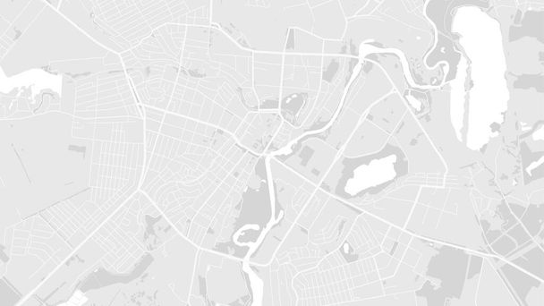 Wit en lichtgrijs Sumy stadsgebied vector achtergrond kaart, wegen en water illustratie. Breedbeeldverhouding, digitale routekaart voor plat ontwerp. - Vector, afbeelding