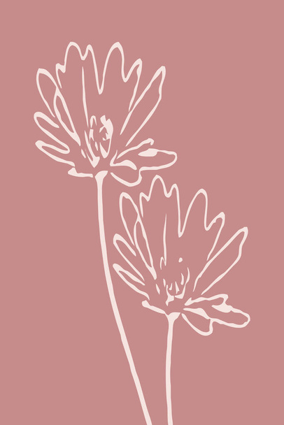 Cartão botânico da moda imprimível. Use para capa, papel de parede, arte da parede. - Foto, Imagem