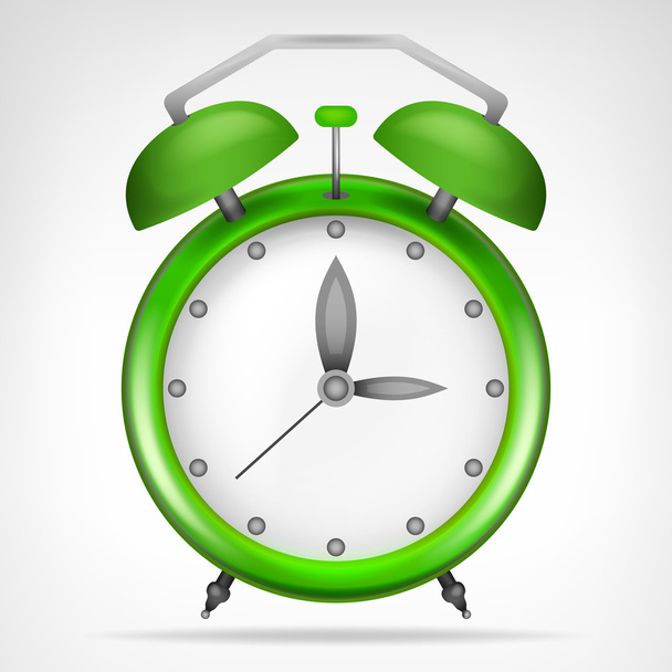 Зеленые часы с рабочим временем
 - Вектор,изображение