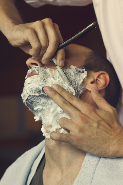 Young man at the barber - Foto, Imagem