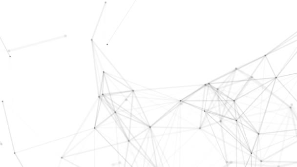 Plexus Fantasie abstrakte Technologie. abstrakter geometrischer Hintergrund mit beweglichen Linien, Punkten und Dreiecken. Wissenschaft. Medizin und Technologie. Schleifenanimationen - Filmmaterial, Video