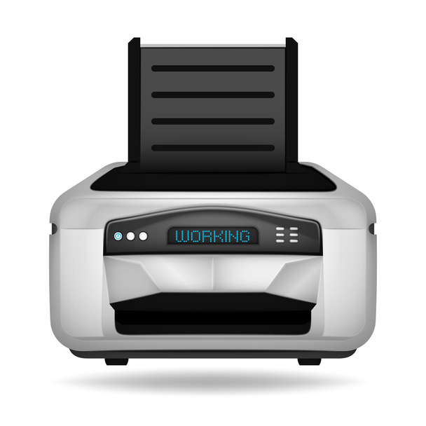 Modern printer electronic device - Vector, Image