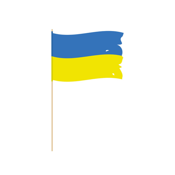 This is a Ukraine flag isolated on a white background. - Vector, Image