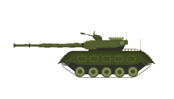 Military armored personnel carrier. Vector illustration on a white background. - Vector, Image