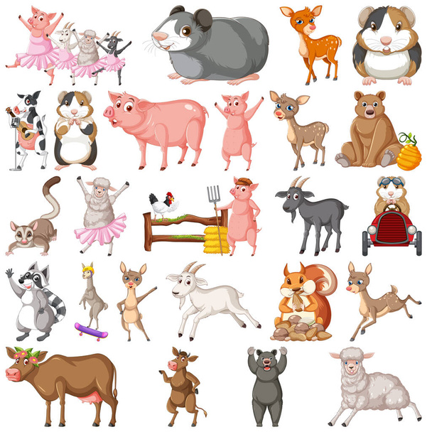 Set von verschiedenen Kindern der Tiere Illustration - Vektor, Bild