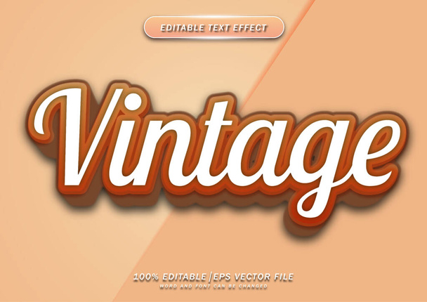 Vintage text style editable effect - Vector, afbeelding