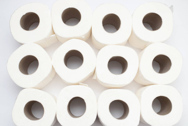 rolls of Toilet paper background. - Foto, Imagem